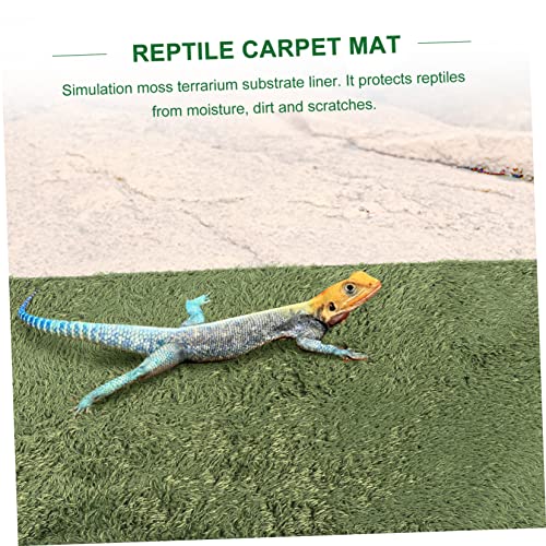 2pcs Turtle Terrarium Liner Reptile Carpet Mat Moss Bedding Soft Comfortable Washable Reusable Lizard Supplies