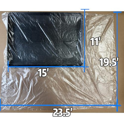 Disposable Bird Cage Liner Bags 100-Pack - 23"x19" Oversized Plastic Tray Covers | Loose Wrap Design for Easy Install | Fits Most Small to Large Cages | Leakproof & Tear-Resistant