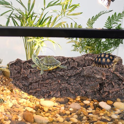 ZENFUN Turtle Basking Platform, Fish Tank Aquarium Tortoise Climbing Platform with 3 Suction Cups, Baby Tortoise Resting Terrace, Climbing Ramp Shale Reptiles Dock for Terrapins, Frogs