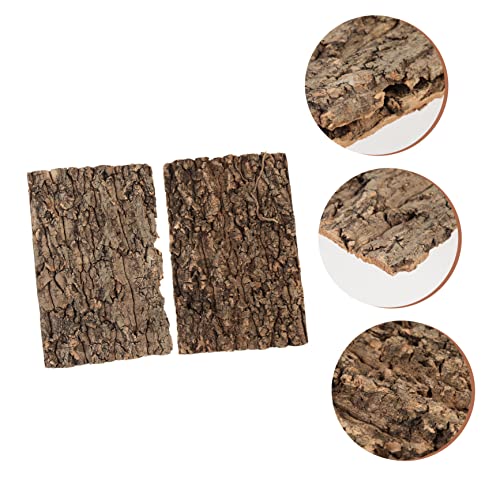 ibasenice 2pcs Cork Reptile Bark Decor Turtle Basking Platform Snake Climbing Bark Reptile Decorations Stain Resistant Terrarium Decor