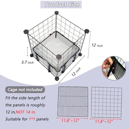 Guinea Pig Cage Liner Tarp Bottom Waterproof and Washable Base Also for Rabbits, Bunny, Chinchesillas, Hedgehog, Ferrets and Other Small Animals(12x12 inches) - size: 12.0"L x 12.0"W x 4.0"H