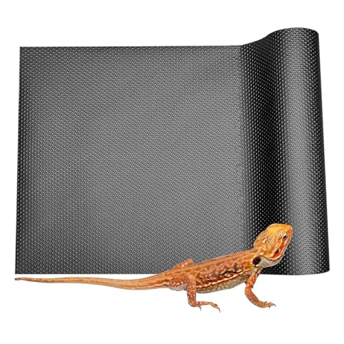 Bearded Dragon Tank Accessories, 120 Gallon Reptile Terrarium Mat Liner, Bearded Dragon Substrate for 4x2x2 Reptile Enclosure - color: Black