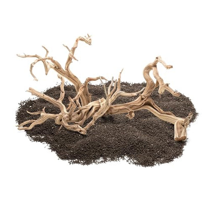 SubstrateSource Natural Aquarium Driftwood for Fish Tanks, Terrarium, Reptile Habitats, Freshwater Aquatic Decor - Small to Large Pieces (Ghost Wood (Small) 8-12", 1 Piece) - size: 1 Piece