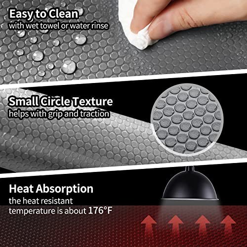 Bearded Dragon Mat 1Pack 18x36, Reptile Tank Accessories, Terrarium Liner Bedding, Non-Adhesive Reptile Substrate Mat for Bearded Dragon, Leopard Gecko, Lizard, Tortoise, Iguana Tank - color: 18x36" Gray