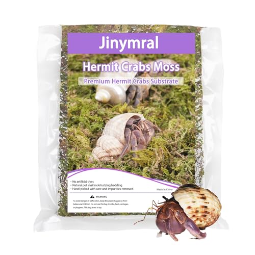 4oz Hermit Crab Moss Substrate, Perfect for Terrarium Habitat Decor& Tank Accessories, Humidity Control & Small Pet Enclosure Supplies
