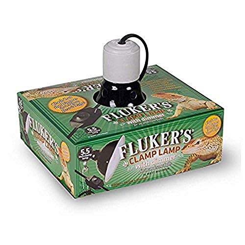 Fluker's Repta-Clamp Lamp, Heavy Duty Clamp Light For Reptile Tanks and Terrariums, UL/CUL Approved, Great for Reptile Basking, 75-Watt Maximum with Dimmable Switch, 5.5" - size: 5.5 Inch (Pack of 1), style: 5.5" with Dimmable Switch