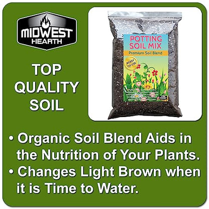Premium Potting Soil Mix with Peat Moss, Vermiculite, Perlite (Made in USA) (8 Dry Quarts) - size: 8 Dry Quarts
