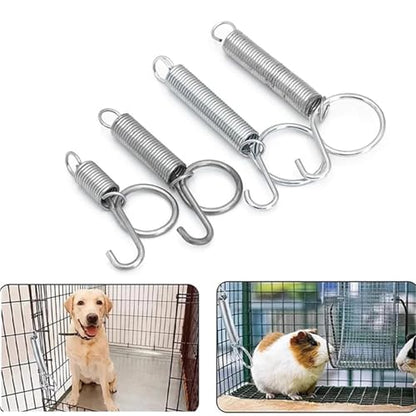 24 PCS Multipurpose Spring Animal Cage Latches Lock Rabbit Door Tension with Hook(75mm) - color: 75mm