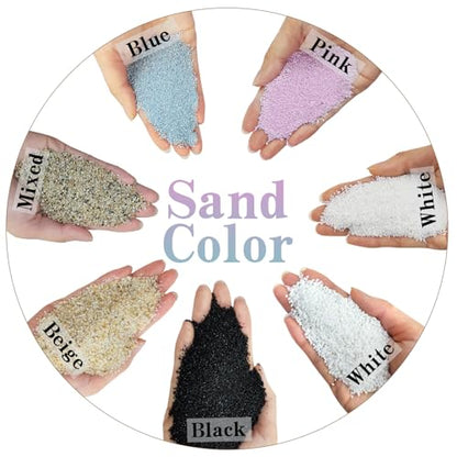 FANTIAN 10 lbs Aquarium White Sand, 0.8-2mm Coarse Sand. Small Gravel for Fish Tank, Succulent Plants Potted, Paintings, Fire Pits, Candle, Vase Filler and Crafts - color: White, size: 10 LB