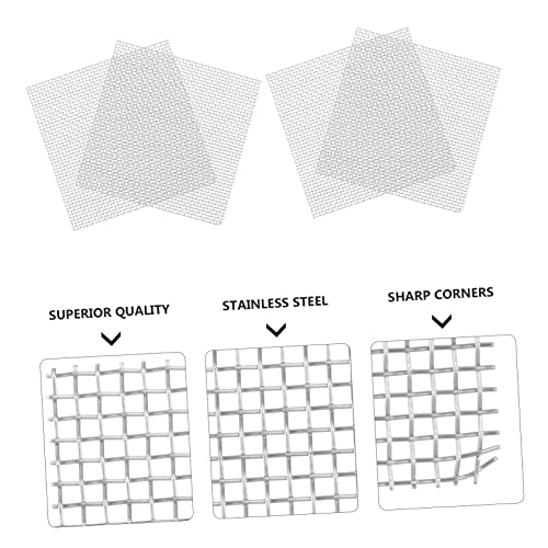 POPETPOP 10Pcs Stainless Steel Aquatic Moss Mesh Net for Fish Tank Planting Waterproof Plant Moss Carpet Net for Aquarium Decoration