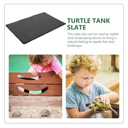 Abaodam Turtle Basking Platform Natural Rock Tile for Tortoises Easy Climbing Structure for Fish Tanks and Reptile Boxes Approx