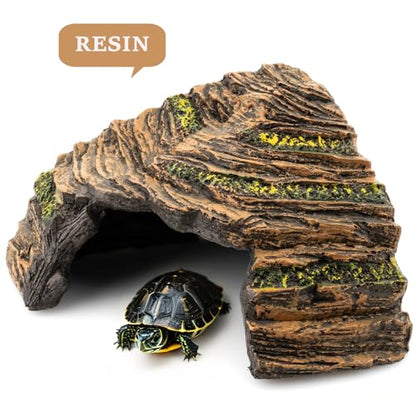 Reptile Hide Cave - Naturalistic Terrarium Décor for Reptiles and Amphibians, Safe & Comfortable Hideout