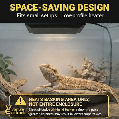 Radiant Heat Panels Made in USA 28W–Premium Reptile Heater Mounts Easily with Included Screws Reptile Heat Panel, Snake Heater, Bearded Dragon, Gecko and Hermit Crab Accessories - size: Small (28W)