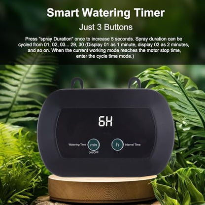 Dpofirs Smart Automatic Misting System with Timer, 360 Degree Rotating Nozzles for Reptile Terrariums, Plant Humidifier for Chameleons, Frogs, Snakes, Turtles