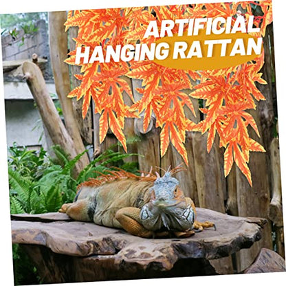Terrarium Plants Vines for Reptile and Fish Tanks Artificial Hanging Decor Safe for Easy to Clean for Creating Dynamic Environments and Natural Hiding Spots
