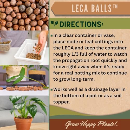 Sol Soils LECA Balls - Lightweight & 100% Natural Hydroponic Clay Pebbles for Plants - Soil Amendments to Improve Drainage, Aeration, and Support Healthy Root Growth - 1 Quart