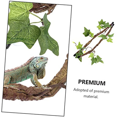 BESPORTBLE 2pcs Jungle Vines for Reptiles Bendable Terrarium Branches Natural Look Habitat Decor for Lizards Snakes and Chameleons Easy Climbing Surface