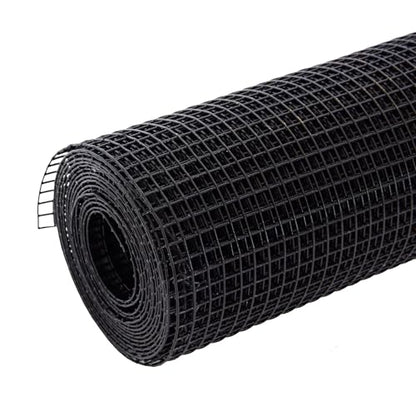 Hardware Cloth for Chicken Wire Fencing of Chicken Coop, 1/2in Mesh AWG 19 Gauge 48"x 100' Black Vinyl Coated Welded Wire Mesh Fence-PVC Coated Metal Garden Fencing Roll and Home Improvement - color: Black, size: 1/2'' 48'' x 100' (AWG 19Ga)