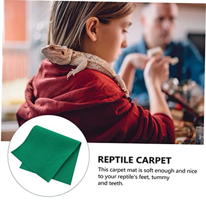 VANZACK Reptile Carpet Liner for PET Cage Soft Polyester Fiber Substrate Mat for Turtles Lizards and Snakes Non-Slip Easy to Clean Reptile Habitat Accessory