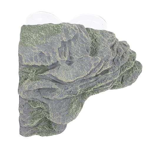 Yardwe Turtle Basking Platform Adjustable Floating Island with Suction Cups Multi-Functional Resting Terrace and Climbing Ramp for Aquatic Turtles and Reptiles Realistic Simulation Design