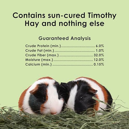 Kaytee Timothy Hay, High Fiber, Grown Specifically for Small Animals, Rabbits, Guinea Pigs, Chinchillas, Ideal Bulk Order for Small Pets, 6 Pounds - size: 6 Pound (Pack of 1)