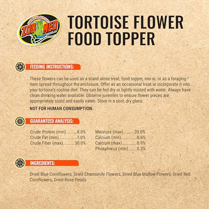 Zoo Med Tortoise & Box Turtle Flower Food Topper 0.21 oz - Pack of 4
