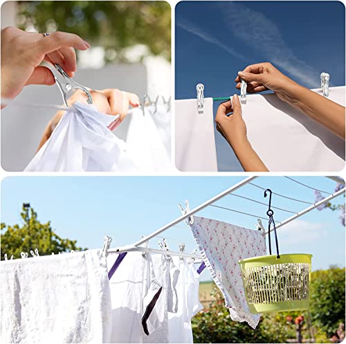 40 PCS Garden Clips, Heavy Duty Stainless Steel Greenhouse Clamps, Greenhouse Clips for Netting, Have a Strong Grip to Hold Down The Shade Cloth or Plant Cover on Garden Hoops or Greenhouse Hoops - style: 2inch-40pcs