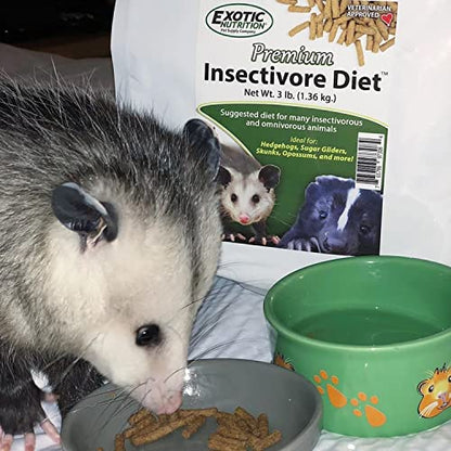 Premium Insectivore Diet (2.5 lb.) - Healthy Nutritious Chicken Based High Protein Pellet Diet - for Sugar Gliders, Hedgehogs, Opossums, Skunks & Other Insectivores - size: 2.5 Pound (Pack of 1)