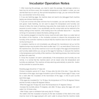 Automatic Eggs Incubator, Large Incubators for Hatching Eggs with Automatic Egg Turning & Temperature Control, Poultry Hatcher Machine for Chicken Duck Goose Quail Bird (192 Eggs)