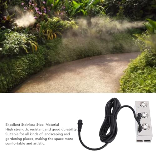 Eujgoov 3 Heads Ultrasonic Mist Maker Ultrasonic Fogger for Water Fountain Pond Halloween Party