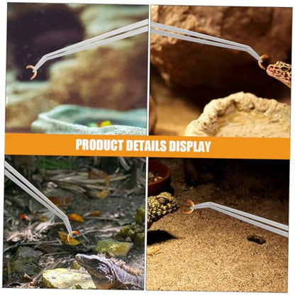TOYANDONA Aquascaping Tweezers Long Tweezers for Fish Bone Reptile Feeding Tongs Precision Stainless Steel Fish Tank Tools