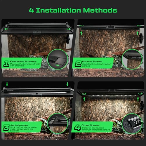 16-Inch UVB Reptile Light, Dimming UVB UVA Reptiles Strip Lamp, Remote Control with 24/7 Timer, UVB Strip Lights for Bearded Dragon Leopard Gecko Tortoise Frog Snake Plant - size: 16 INCH