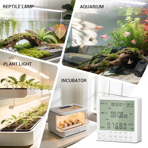 Wireless Digital Timer Outlet Expandable Up to 19 Outlets, Programmable Timer with Energy Monitor, Countdown Timer & Remote Switch, Indoor Remote Control System for Lamp, Light, Fan, Pets (2 Outlets) - size: 1*Timer+2*Outlets