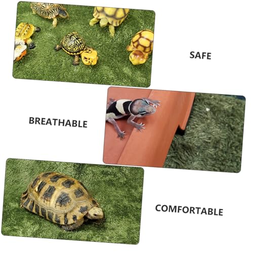 Hemoton 2pcs Reptile Tank Mats Green Grass Rug Rug Moisturizing Fake Lawn Sphagnum Moss for Reptiles