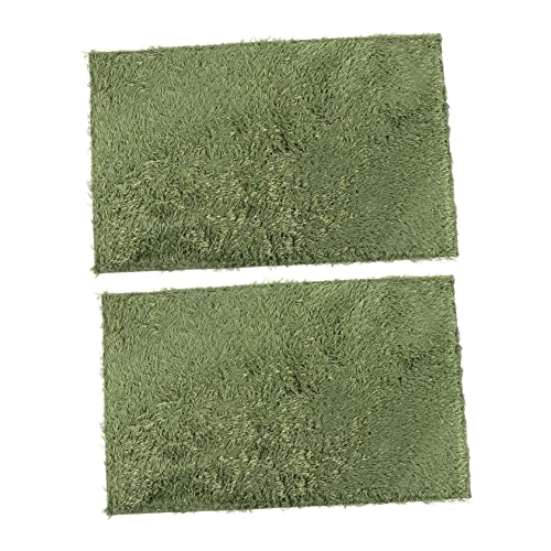 MERRYHAPY Turtle Snake Terrarium Liner 2pcs Moss Reptile Carpet Mat Reptile Bedding Reusable Washable