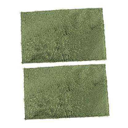 MERRYHAPY Turtle Snake Terrarium Liner 2pcs Moss Reptile Carpet Mat Reptile Bedding Reusable Washable