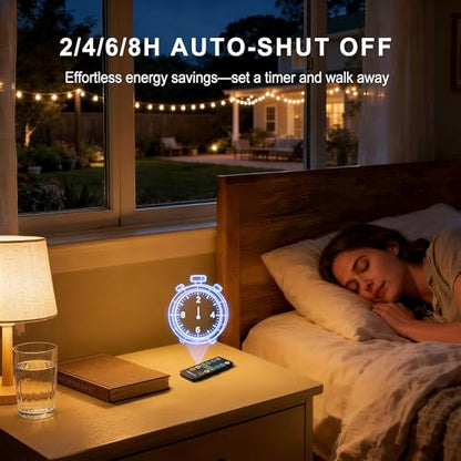 Outdoor Dimmer for String Lights, Plug-in 350W Timer & Remote | IP65 waterproof LED light dimmer switch. 100FT RF remote control works through walls. Perfect for patio & backyard bulbs