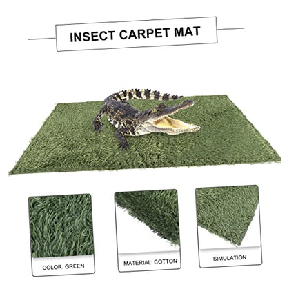 POPETPOP 2pcs Reptile Carpet Moss Mat for Terrarium Bedding for Turtles Lizards and Amphibians Imitation Moss Liner for Enhanced Comfort and Moisture Retention