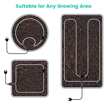 Soil Heating Cable, 49 ft Electric Warming Cable for Garden, Cold Frame, Keep Soil Warm - size: 49 ft