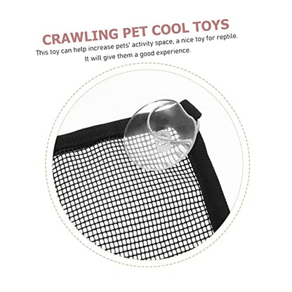 BESTOYARD 2pcs Lizard Hammock Summer Squirrel Hammock Lizard Hanging Bed House Little Critters Toys Mesh Reptile Hammock Bearded Dragon Basking Platform Hermit Crab Tank Glue Net Serpentine