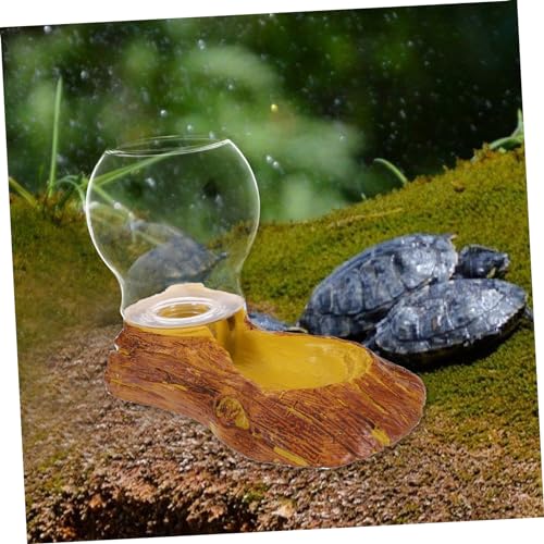 Automatic Resin Waterer for Turtles and Lizards 1.5L Capacity Crawler Water Dispenser Landscape Decoration for Reptile Terrariums