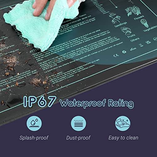 LUXBIRD 2 Pack Seedling Heating Mat for Seed Starting, 10”x 20.75” Durable Waterproof Warm Hydroponic Heating Pad for Indoor Plants Germination, IP67, MET Standard (120V US Plug) - size: 2 Pack-10"x20.75"