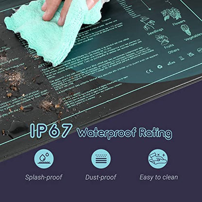 LUXBIRD 2 Pack Seedling Heating Mat for Seed Starting, 10”x 20.75” Durable Waterproof Warm Hydroponic Heating Pad for Indoor Plants Germination, IP67, MET Standard (120V US Plug) - size: 2 Pack-10"x20.75"