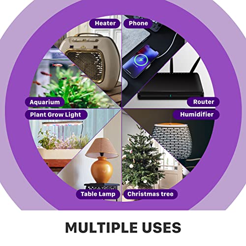 Fosmon 7 Day Digital Timers for Electrical Outlets, Indoor Plug-in Light Timers Switch Programmable, Electric Wall Plug for Lamp, Grow Reptile Lights, Aquarium, 15A/1875W, Grounded - style: 7 Day 1 pack