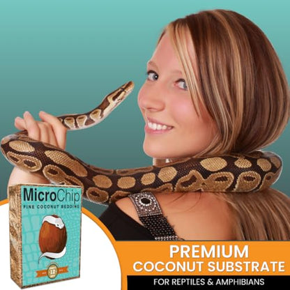 Microchip Coconut Substrate for Inverts and Reptiles Loose Fine Coconut Husk Chip Mix Reptile and Tarantula Bedding for Terrarium Floor (36 Quart) - size: 36 Quart