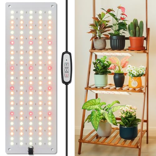 LBW LED Grow Light, Full Spectrum Grow Light with 4 Dimmable Levels and Auto On/Off Timer, 135 LEDs Plant Grow Lamp for Seedlings, Veg, Bloom and Succulents, Ideal for Indoor Plants,One Pack - size: 1 Pack