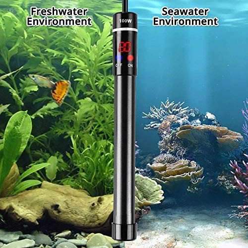 MQ Titanium Alloy 300W Aquarium Heater for Salt and Fresh Water, Digital LED Display Submersible Heater with External Thermostat Controller, for Fish Tank 50-60 Gallon - size: 300W for 50-60 Gallon Tank
