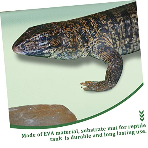 Garneck Eva Reptile Carpet for Snake Cage Bearded Dragon Tank Mat Tortoise Substrate Liner - color: Light Green