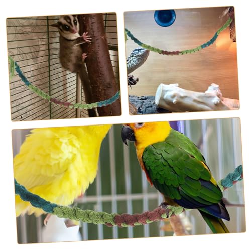 COLLBATH 3pcs Crab Climbing Rope Toy Natural Cotton Material Durable Terrarium Accessory for Crab Hamster and Reptile Enclosures