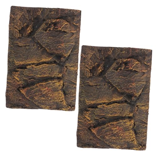 Toddmomy 3D Reptile Tank Background Cork Turtle Aquarium Panel Sturdy Waterproof Decorative Boards